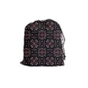 Dark Seamless Gemoetric Print Mosaic Drawstring Pouch (Medium) View1