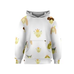 Cute Delicate Seamless Pattern With Little Princesses In Scandinavian Style With Texture Of Natural Kids  Pullover Hoodie by EvgeniiaBychkova