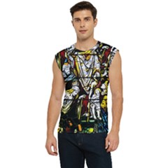 Christian Window Glass Art Print Men s Raglan Cap Sleeve Tee by dflcprintsclothing