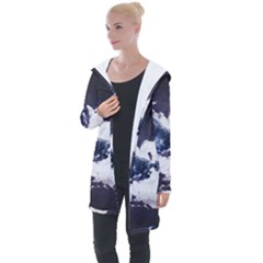 Blue Whale Dream Longline Hooded Cardigan by goljakoff