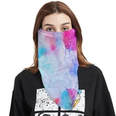 Rainbow Paint Face Covering Bandana (triangle) by goljakoff