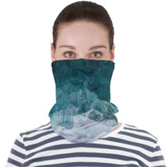 Blue Waves Face Seamless Bandana (adult) by goljakoff