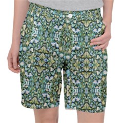 Stones Ornament Mosaic Print Pattern Pocket Shorts by dflcprintsclothing