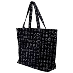Alchemical Symbols - Collected Inverted Zip Up Canvas Bag by WetdryvacsLair
