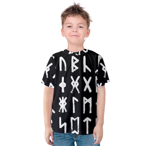 The Anglo Saxon Futhorc Collected Inverted Kids  Cotton Tee by WetdryvacsLair