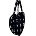 Elder Futhark Rune Set Collected Inverted Giant Heart Shaped Tote View4