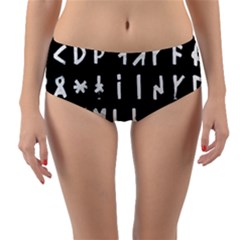 Complete Dalecarlian Rune Set Inverted Reversible Mid-waist Bikini Bottoms by WetdryvacsLair
