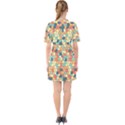 Mosaic Print Yellow Sixties Short Sleeve Mini Dress View2