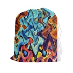Abstrait Drawstring Pouch (2xl) by sfbijiart