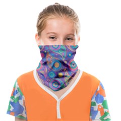 Baatik Purple Print Face Covering Bandana (kids) by designsbymallika