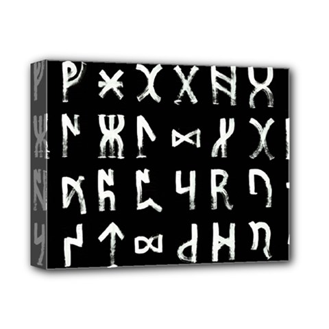 Macromannic Runes Collected Inverted Deluxe Canvas 14  X 11  (stretched) by WetdryvacsLair