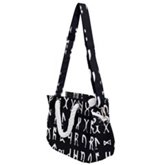 Macromannic Runes Collected Inverted Rope Handles Shoulder Strap Bag by WetdryvacsLair