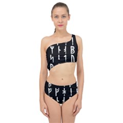 Medieval Runes Collected Inverted Complete Spliced Up Two Piece Swimsuit by WetdryvacsLair