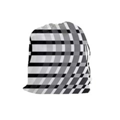 Nine Bar Monochrome Fade Squared Bend Drawstring Pouch (large) by WetdryvacsLair