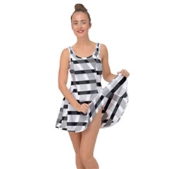 Nine Bar Monochrome Fade Squared Bend Inside Out Casual Dress by WetdryvacsLair