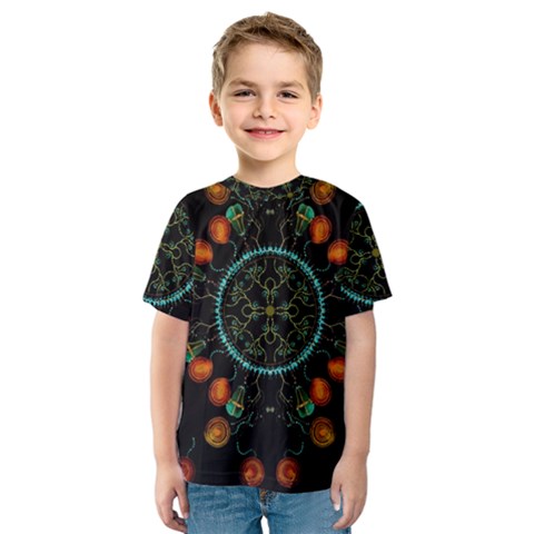Mandala - 0006 - Floating Free Kids  Sport Mesh Tee by WetdryvacsLair