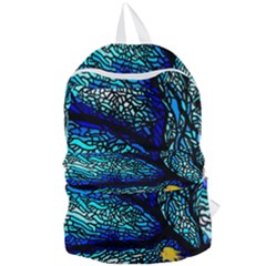 Sea-fans-diving-coral-stained-glass Foldable Lightweight Backpack by Sapixe