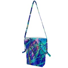 Title Wave, Blue, Crashing, Wave, Natuere, Abstact, File Img 20201219 024243 200 Folding Shoulder Bag by ScottFreeArt