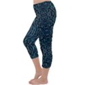 Fancy Stone Mosaic Print Pattern Capri Winter Leggings  View2
