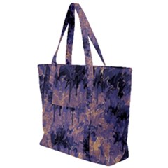 Purple And Yellow Abstract Zip Up Canvas Bag by Dazzleway
