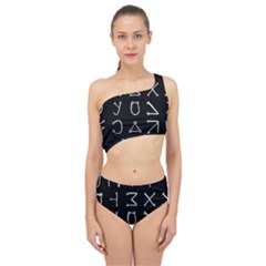 Heinrich Cornelius Agrippa Of Occult Philosophy 1651 Angelic Alphabet Or Celestial Writing Collected Inverted Spliced Up Two Piece Swimsuit by WetdryvacsLair