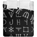 Heinrich Cornelius Agrippa Of Occult Philosophy 1651 Malachim Alphabet Collected Inverted Square Duvet Cover Double Side (California King Size) View2