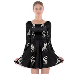 Katzen Cats Long Sleeve Skater Dress by WetdryvacsLair