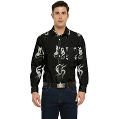 Katzen Cats Men s Long Sleeve Pocket Shirt  by WetdryvacsLair