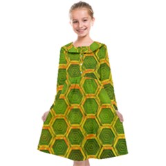 Hexagon Windows Kids  Midi Sailor Dress by essentialimage