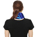 Blue Vivid Marble Pattern 16 Face Covering Bandana (Triangle) View2