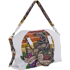Possum - Mentally Sick Physically Thick Canvas Crossbody Bag by Valentinaart