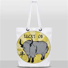Chinese New Year ¨c Year Of The Ox Full Print Rope Handle Tote (small) by Valentinaart