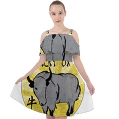 Chinese New Year ¨c Year Of The Ox Cut Out Shoulders Chiffon Dress by Valentinaart