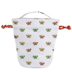 Butterfly Cartoon Drawing Motif  Pattern Drawstring Bucket Bag by dflcprintsclothing