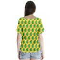 Beautiful Pattern V-Neck Flutter Sleeve Top View2