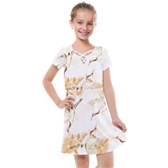 Birds And Flowers  Kids  Cross Web Dress by Sobalvarro