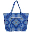 Ornate blue Zip Up Canvas Bag View3