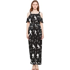 Elvis Draped Sleeveless Chiffon Jumpsuit by Valentinaart