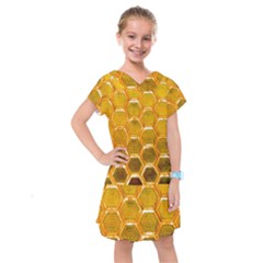 Hexagon Windows Kids  Drop Waist Dress by essentialimage
