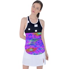 Fractal Flower Racer Back Mesh Tank Top by Sparkle