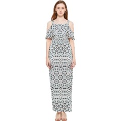 Dots Motif Geometric Print Design Draped Sleeveless Chiffon Jumpsuit by dflcprintsclothing