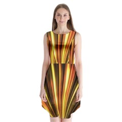 Energy Flash Futuristic Glitter Sleeveless Chiffon Dress   by Dutashop