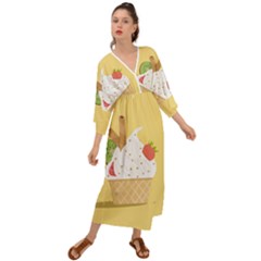 Ice Cream Dessert Summer Grecian Style  Maxi Dress by Dutashop