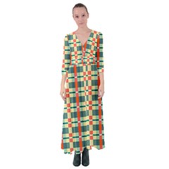 Texture Plaid Button Up Maxi Dress by Dutashop