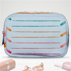 Crayon Background School Paper Make Up Pouch (small) by Dutashop