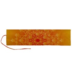 Fractal Yellow Orange Roll Up Canvas Pencil Holder (l) by Dutashop