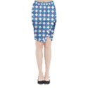 Geometric Dots Pattern Midi Wrap Pencil Skirt View1