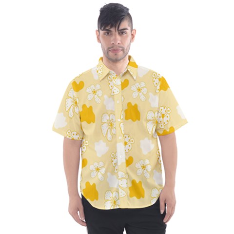 Abstract Daisy Men s Short Sleeve Shirt by Eskimos