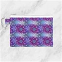Snow Blue Purple Tulip Canvas Cosmetic Bag (Medium) View1