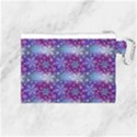 Snow Blue Purple Tulip Canvas Cosmetic Bag (Medium) View2